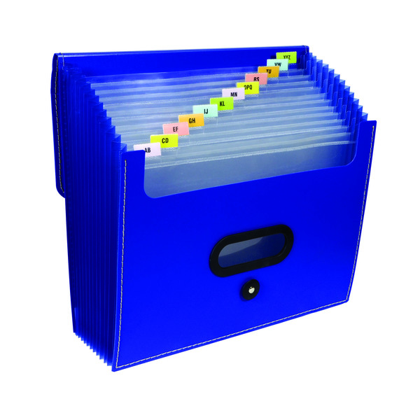 C-Line Products Expanding File 13 Pocket, Blue 48015